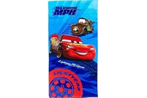arlis - Toalla de playa o toalla de baño (70 x 140 cm, algodón, toalla de playa Cars Disney)
