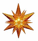 Durchmesser 30 cm HAAC Led Weihnacht Dekostern Stern aus Holz Durchmesser 30 cm mit 6 warmweißen Leds