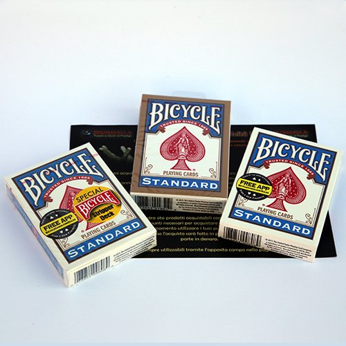 SOLOMAGIA Mazzi di Carte Bicycle - Trio del Baro GOLD (Svengali + Stripper + Standard) - dorsi blu - Mazzi Bicycle - Carte da gioco
