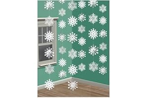 amscan Winter Girlande Schneeflocken 6 x 2 Meter Schneehänger