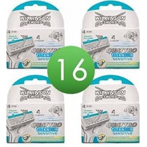 16 Wilkinson sword Quattro Titanium Blades, Promptly dispatched Within 1 Working Day
