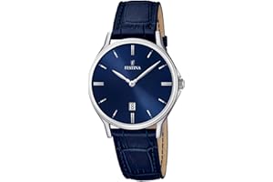 Festina Hommes Analogique-Numérique Quartz Montre avec Bracelet en Cuir