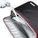 Aomaso Car Back Seat Organizer Cooler Multi-Pocket Travel Storage Bag(Heat-Preservation) Storage Pockets and Mesh pockets Black and Rouge