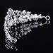 Tinksky Delicate Wedding Bridal Prom Shining Crystal Rhinestones Butterfly Love Flower Crown Headband Veil Tiara (Silver)