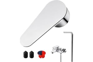 UIEXAY Poignée De Levier Universelle De Rechange, 1 Pièces Levier De Poignée De Robinet, Poignées De Rechange Pour Robinet À Poignée Unique, Avec vis de fixation et décoration de marquage froid/chaud