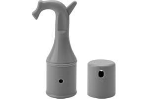 APOMOONS 2 Stück Dachboden Haken, Dachfenster Stockhaken mit Rutschfester Basis, Bodentreppe Ersatzteile für Fensteröffner Stange, Graue Ziehhaken für Bodentreppen (25 MM)