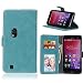 Produktbild Zoom ZX551ML Hülle, ZenFone Zoom ZX551ML Hülle, ZenFone Zoom ZX551ML Ledertasche, Anlike Asus ZenFone Zoom ZX551ML (5,5 Zoll) Schutzhülle Flip Hülle Wallet Case Tasche Cover Handy Zubehör Lederhülle Handyhülle [Klassische Normallackserie] Bookstyle mit Standfunktion Kredit Kartenfach - Blau