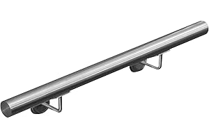 Corrimano scala Acciaio inox AISI 304 Ringhiera diametro 42mm V2Aox 40-1000 cm, Lunghezza:40 cm