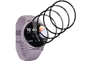 PAWHOLY 4 Stück für Panzerglas Garmin Vivoactive 5 Schutzfolie, kratzfest bubble-free Hochtransparent für Folie Garmin Vivoactive 5 Displayschutzfolie aus Komplexfolie,Einfache Anwendung Schutzglas
