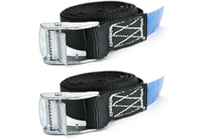 SAFETYLIFTINGEAR (2 Pack) 400kg Endless Cam Buckle Lashing Load Restraint Tie Down Strap for Luggage Cargo Baggage Trailer (4mtr)