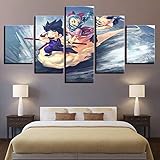 haochenli188 Impressions sur Toile La Femme De Goku Dragon Ball Qian Zhi Somersault Nuage Peinture 5 Modulaire Papier Peint Affiche Salon Chambre Décoration-Cadre