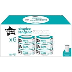 Tommee Tippee - Recharges pour Poubelle à Couches SIMPLEE Sangenic x6