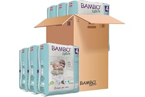 Bambo Nature Lot de 6 paquets de 24 couches Taille 4 (7-14 kg)