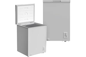 YUNA FROSTER 100 Gefriertruhe | DUAL Modus | mit Drahtkorb | Kühlen und Gefrieren | 4 Sterne Gefrierfach (silber)