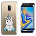 Produktbild LukeLu Kompatibel Samsung Galaxy A6 2018 Hülle Transparente Weicher Silikon Schutzhülle Ultradünn Kratzfest Anti Slip Robuste TPU Bumper Skin Cover+[Hartglas-Schutzfolie]-Unicorn