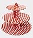 Produktbild Cupcakeständer, 3 Etagen, 33 x 36 cm, Rot mit weißen Punkten