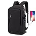 Produktbild Laptop Rucksack Business Rucksack für 15.6 zoll Laptop Schulrucksack mit USB-Ladeanschluss für Arbeit Wandern Reisen Camping,für Herren und Damen with Anti-Theft (Schwarz)