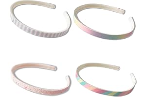 PLABBDPL 4 Pezzi Cerchietti Bambina Cerchietto per Capelli Donna Fascia Capelli Bambina Fascia per Bambini Arcobaleno Coperta Paillettes Capelli Accessori Multicolori per San Valentino Anniversario