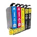 Produktbild Azprint 5er Set Kompatibel Druckerpatronen Epson 29XL 29 für Epson XP-342, XP-332, XP-432, XP-245, XP-335, XP-235, XP-435, XP-442, XP-445, XP-447, XP-247, XP-345 Drucker | Hohe Kapazität mit Chip, 2 Schwarz, 1 Blau, 1 Rot,1 Gelb
