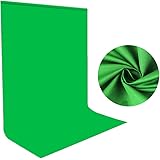 Sfondo Verde Foto 1,5x2m, Bonvvie Greenscreen Sfondo Fotografico Resistente Alle Rughe, Lavabile Greenscreen Mussola Chromake