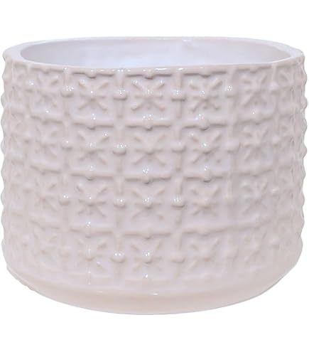 Nicoli 1320B Origine Decor iniezione stampaggio Verve Vaso Quadrato, Bianco, 20 cm