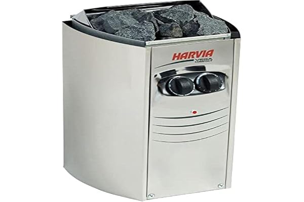 HARVIA - Poêle Électrique Vega pour Sauna - SN-HARVIA-PO35 - Poêle Sauna Compact en Acier Inoxidable avec Unité de Contrôle Encastré BC35 - 2 à 4.5 m3 - Puissance 3.5kW