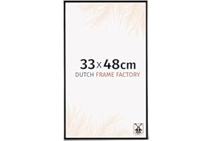 Dutch Frame Factory - Cornice 33x48 cm - Nero Opaco - Cornice per foto in Plastica con vetro plastico Antiriflesso - Cornice portafoto 33x48 cm - Easy