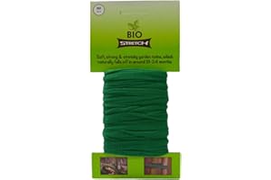 Biostretch, Ficelle de Jardin Extensible Souple | Liens Verts pour Végétaux Respectueux de l'Environnement | Attaches Intelligentes pour Plantes sans Torsion | Ruban flexible pour Végétaux à Couper 8m