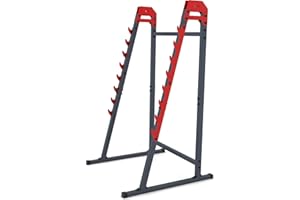 K-Sport: Porta bilanciere con dispositivo di sicurezza caricabile fino 280kg I Rack palestra per squat I Supporto bilanciere con barra di aggancio a 8 gradini I Rack bilanciere per squat, E-Book incl.