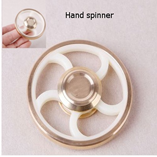 Bestweekend EDC Hand Spinner Wheel Shape Finger Spinner Fidget Fingertip Focus Reduce Stress Gadget