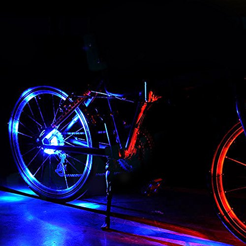 Wasserdichte LED Bike Wheel Lights, Bodecin Cool Colorful Bike Warning Light, 3 Modi Radfahren Bike Speichen Licht Safety Light, Magic Dekoration Licht, Fahrrad Zubehör Beleuchtung - 6