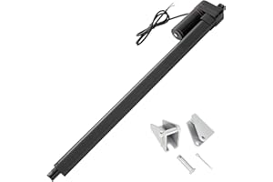 Jvnvlki Course 800 mm - 3000 N - Étanche IP65 - Entraînement linéaire 12 V - Moteur linéaire 5 mm/s - Avec étriers de montage pour porte Lift Coop, armoire, ouvre-fenêtre, ouvre-porte, domotique