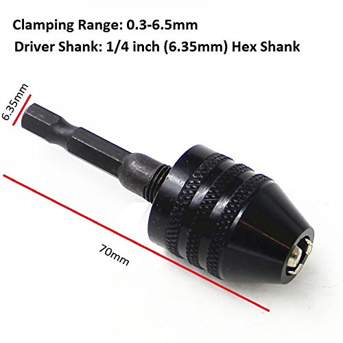 Audel Schnellspann-Bohrfutter 0.3–6.5mm Bohrfutter Schnellspann mit 1/2“ SDS Plus Adapter - 2