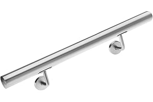 Monzana corrimano acciaio inox V2A ringhiera scale ingresso giardino 50cm passamano esterni interni fissaggio a parete