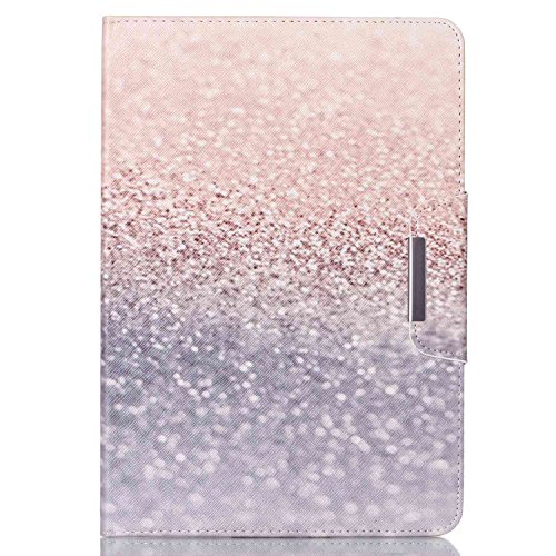 Galaxy Tab A 9.7 Hülle Case,Galaxy Tab A 9.7 SM-T550 Ledertasche,Ukayfe Muster Schutzhülle Leder Tasche für Samsung Galaxy Tab A 9.7,Niedliche Cartoon Malerei Muster Bling Glitter Strass Design Slim Fit Folio PU leder Flip Cover im Bookstyle Kunstleder Schutzhülle Cover Tasche mit Ständer für Samsung Galaxy Tab A 9.7 Zoll mit 1 x Schwarze Eingabestift - 2