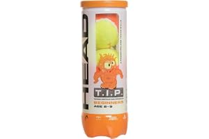 HEAD Tip-II Tennis Ball Color: Orange Size: One Size Material: Rubber for Unisex Pack of 3 Durable and Lower Compression Ideal for Intermediate Level Players