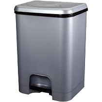 Poubelle à Pédale COM-FORT HOUSE 80L - Noire, Avec Roulettes, Pour Cuisine