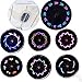 Produktbild MTB Drahtreifen Neon Wasserdichtes doppelten Sinn des Fahrrades 7LED sprach Lichter blinken Vollfarb-15 * 3,8 * 1,5 cm, 2 Stück