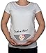 Maternity Pregnancy size 10 - 20 Cotton GIRL Peek a boo Print Top Tunic T-Shirt (Small, White)