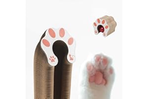 Thapncow Rascador para Gatos Carton Corrugado, Magic Organ Juguete rascador Interactivo para Gatos, Rascador para Gatos de Cartón con Bola de Campana de Juguete, Rascador for Gatos, Plegable