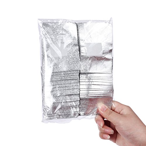 MAKARTT 200 Stücke/Packung Nagellackentferner Acrylic UV-Gel Aluminium Folie mit Wattepad Nagel Folie Wraps – Geeigent für Nagelpflege zu Hause. - 6