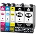 Produktbild Jagute 34XL Ersatz für Epson 34 34XL Druckerpatronen für Epson Workforce Pro WF-3720DWF WF-3725DWF Patronen Hohe Kapazität 5er-Pack(2 Schwarz, 1 Cyan, 1 Magenta, 1 Gelb)