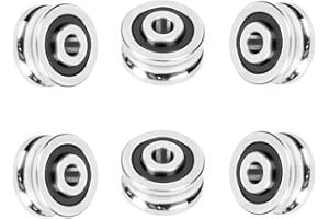 HysiPrui 6 sztuk SG15 U-rowka prowadnica łożyska koło pasowe okrągłe łożyska dolne, akcesoria do drukarek 3D dla Kobra 2/2 Pro/2 Plus/2 Max, Neptune 4 Pro/4 Plus/4 Plus/4 Max, Ender 3 V. 3 Jeśli