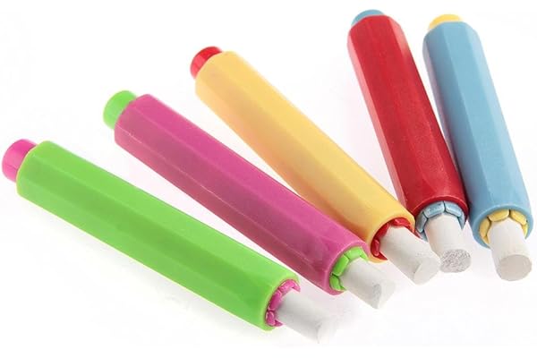FACILLA® 5pcs Porte-craie Étui Housse en Plastique pour École Bureau 9.5x1.5cm