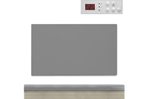 Purus Eco Electric Radiator Panel Electric Heater Bathroom Safe Setback Timer Lot 20 & Advanced Thermostat Control Wall Mounted or Floor Standing Low Energy Panel Heater Electric Heater