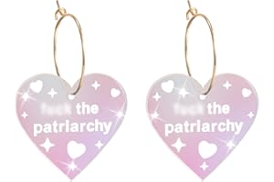 ANTEN PINK Pink Acrylic Earrings Dangle Heart Earring 80s Pink Love Drop Earrings TS Concert Accessories Jewellery for Gifts Womens