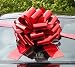 Produktbild Mega Giant Auto Schleife (40,6 cm) + 6 Meter Schleifenband für Autos, Motorräder, Big Geburtstag & Weihnachten-Geschenke – holografisch Rot