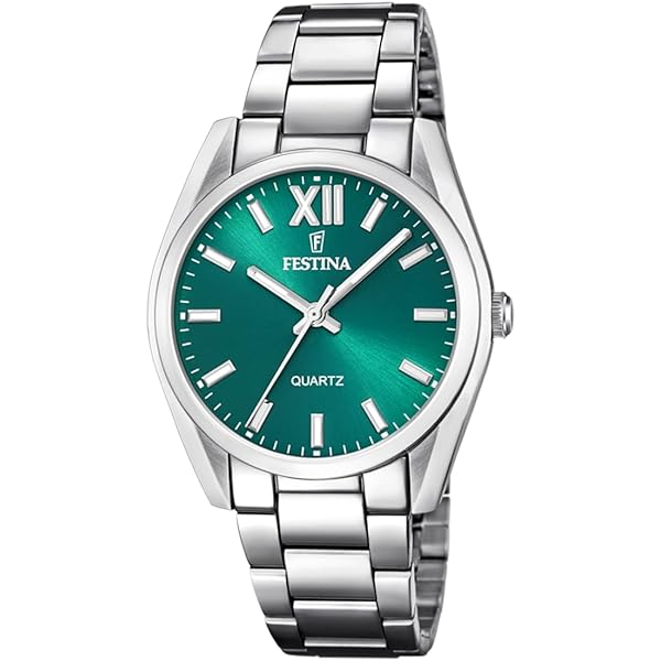 Festina F20622 Boyfriend dameshorloge met zilverkleurige 316L roestvrijstalen kast en zilveren 316L roestvrijstalen armband, Roze, Armband