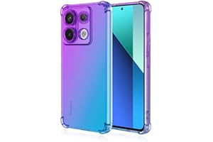 RonRun Funda para Xiaomi Redmi Note 13 Pro 4G, Carcasa Ultra Fino Flexible Gradiente Transparente TPU Anti-arañazos Antigolpes Carcasa para Xiaomi Redmi Note 13 Pro 4G Azul Morado