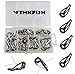Produktbild Thkfish Angelrute Spitze Reparatur Kit, 30Stück Silber Buddy Angeln Golden Keramik Ring Meer Salzwasser Heavy Duty Angeln Tipp Tops Angelrute Guides Spitze Reparatur Kit